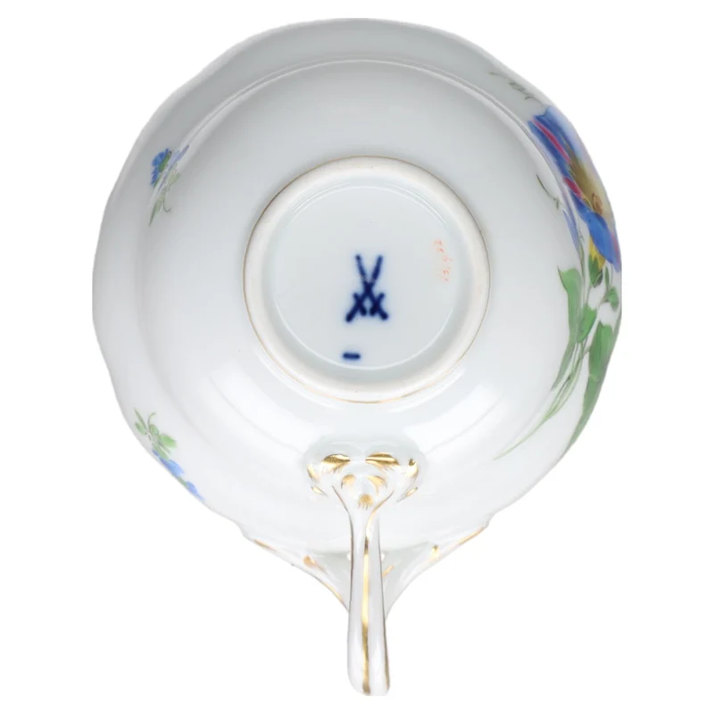 Kaffeetasse Blüte Blau, Gelb, Rosa