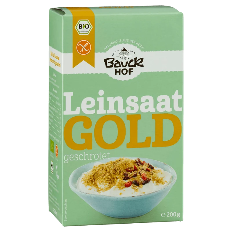 Bauck Mühle Bio Leinsaat Gold, geschrotet, glutenfrei