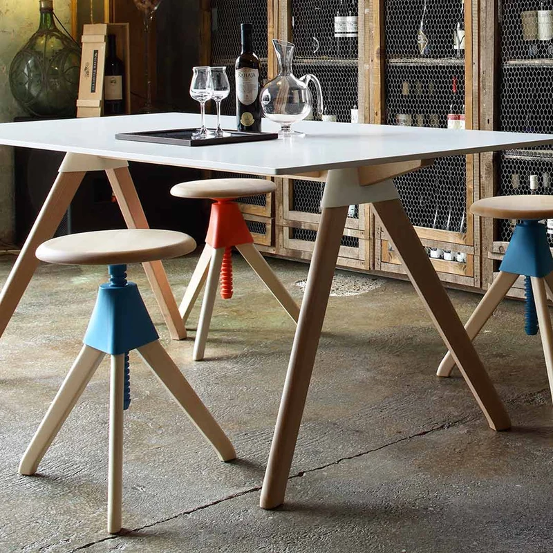 Adjustable Wooden Stool JERRY by Konstantin Grcic for Magis