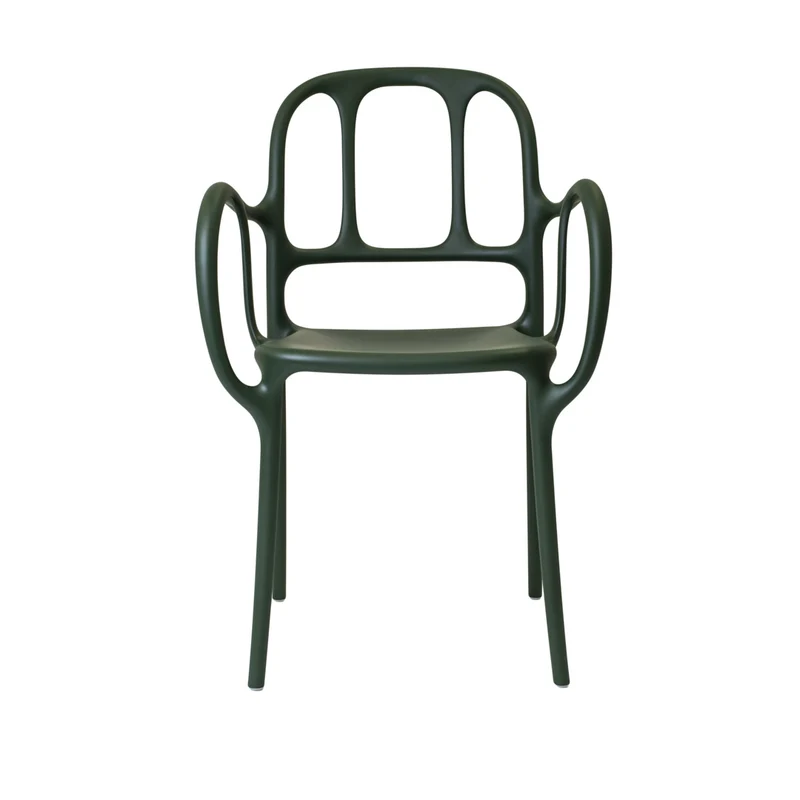Outdoor Stackable Armrest Chair MILÀ by Jaime Hayon for Magis
