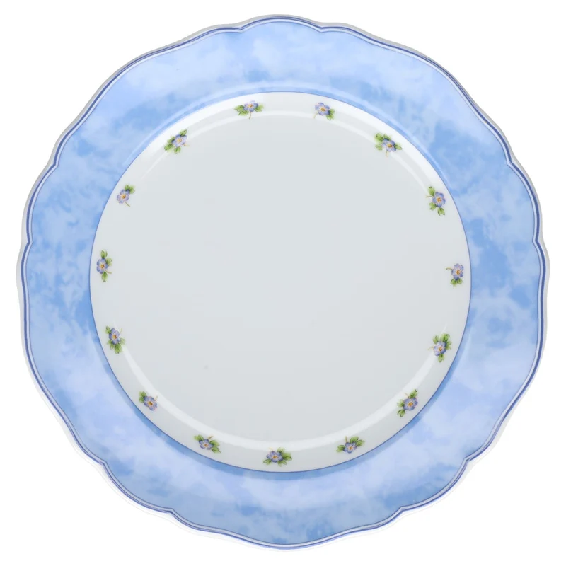 Speiseteller mit Fahne Blau