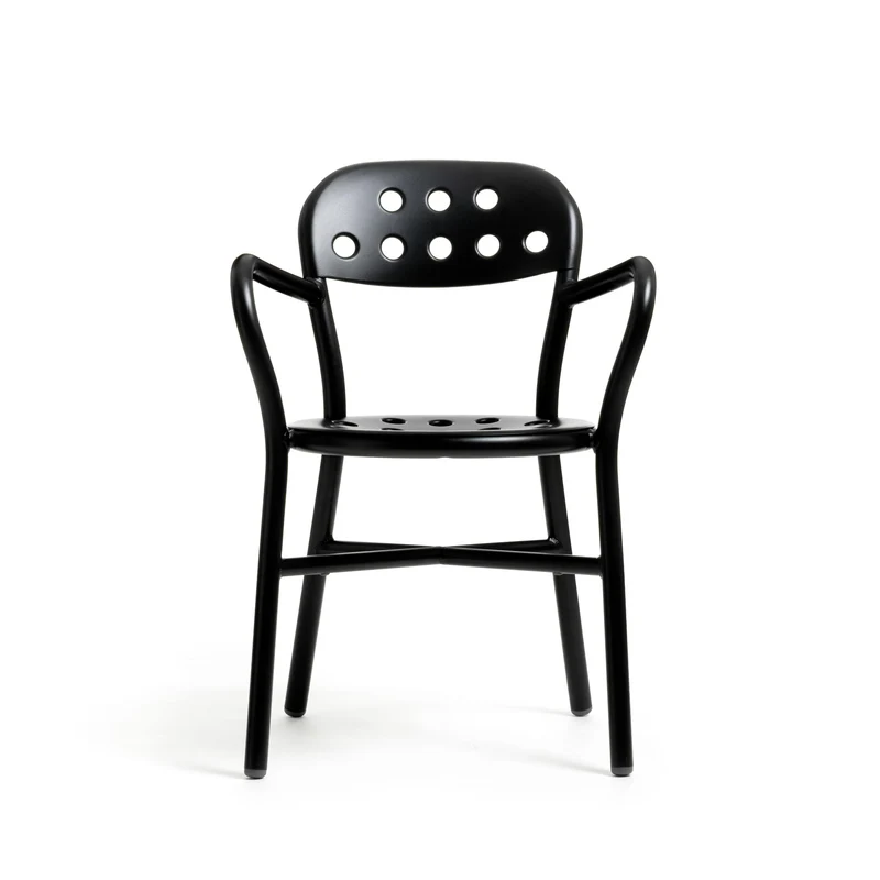 Outdoor Stackable Armrest Chair PIPE by Jasper Morrison for Magis