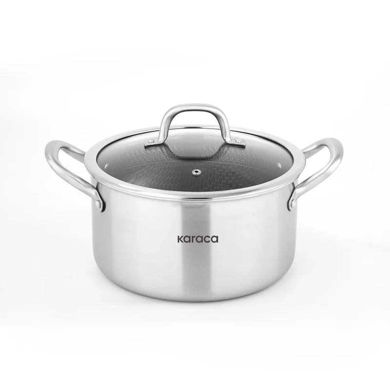 Karaca PowerSteel 316+ Stahl Kochtopfset, 7-teilig