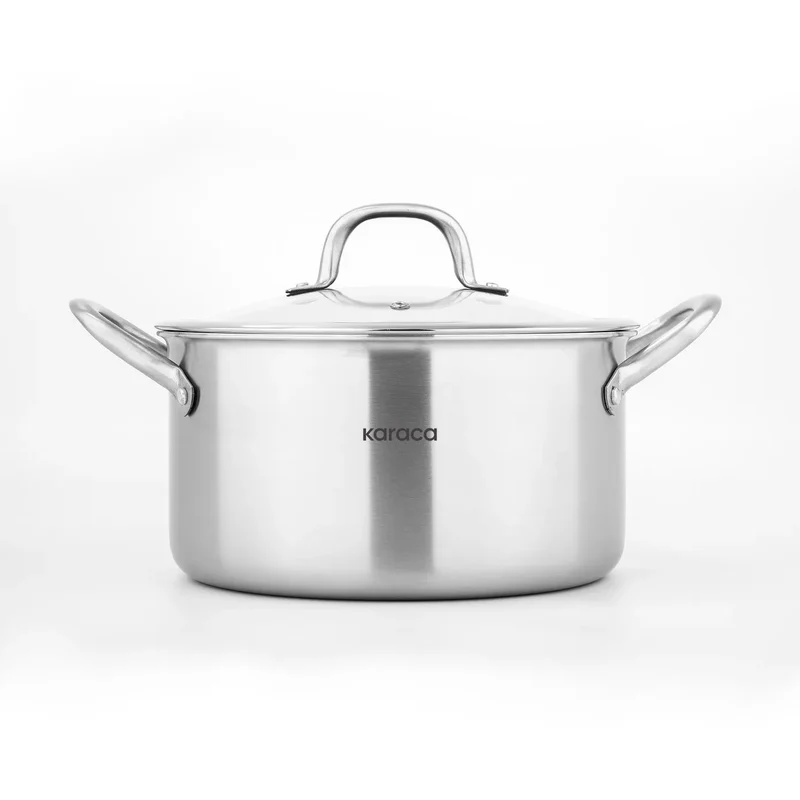 Karaca PowerSteel 316+ Stahl Kochtopfset, 7-teilig
