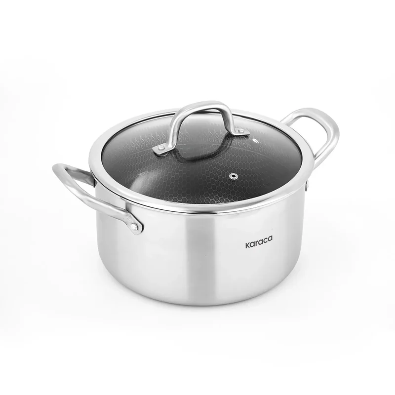 Karaca PowerSteel 316+ Stahl Kochtopfset, 7-teilig