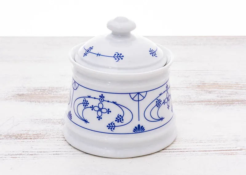 Zuckerdose Indisch Blau Dekor