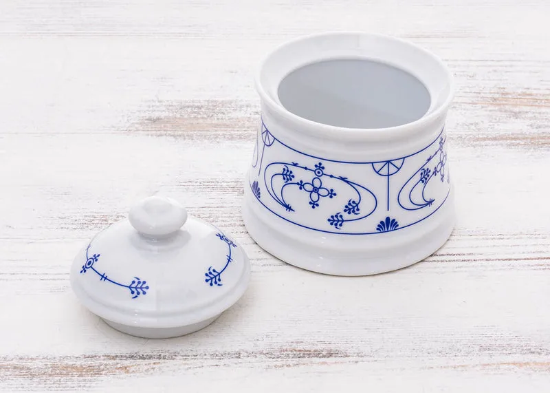 Zuckerdose Indisch Blau Dekor
