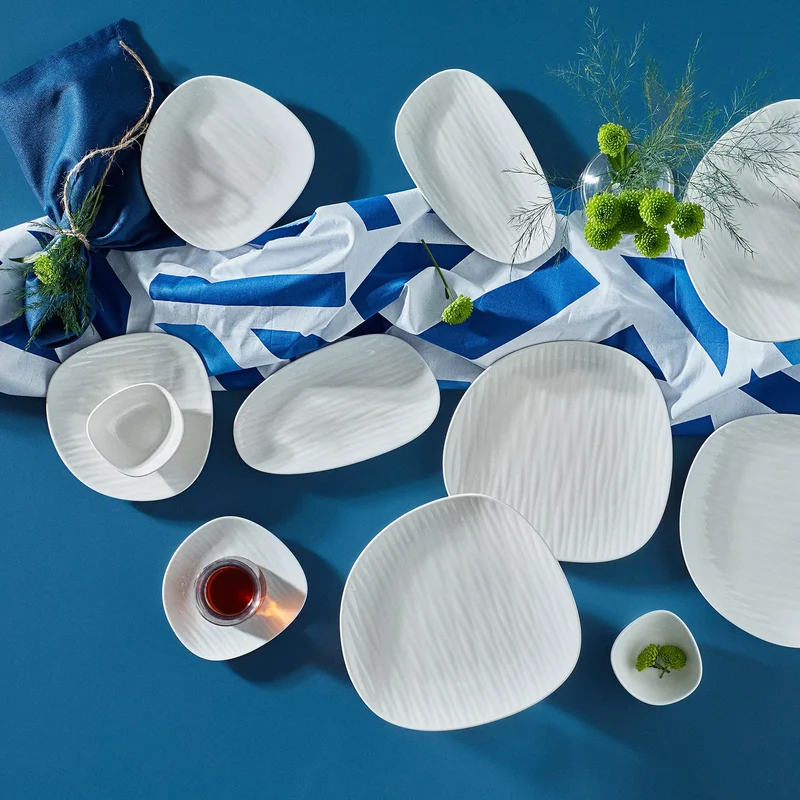 Karaca Oyster 26- teilig Frühstückssets und Servierschalen für 6 Personen