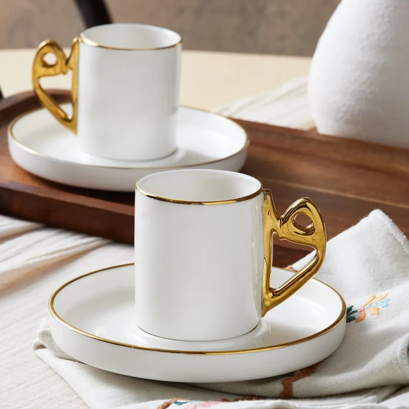 Karaca Miras Serie Elif Vav 2 Personen Kaffeetassen-Set