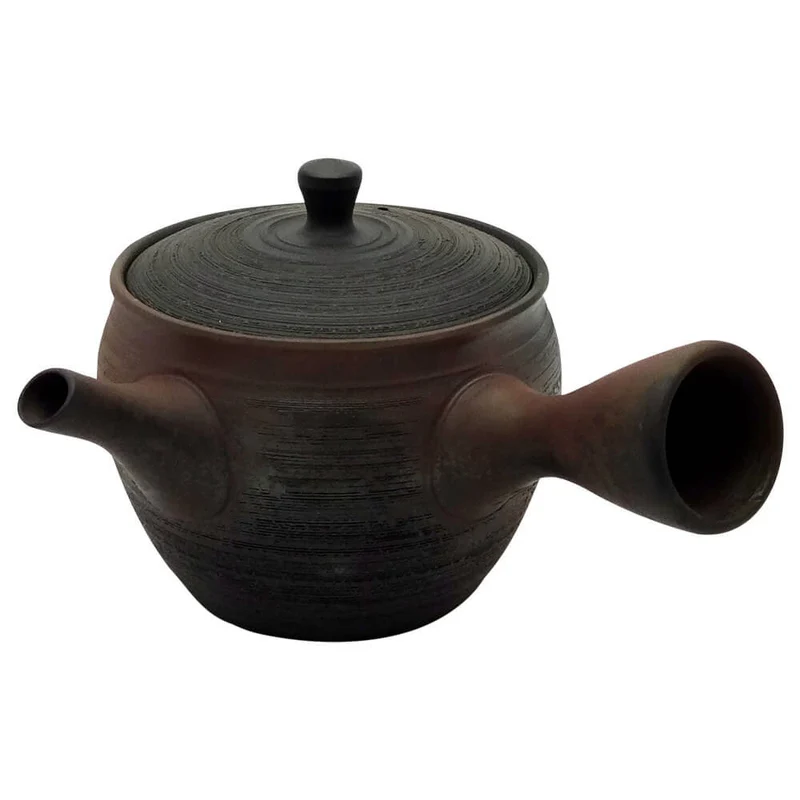 Tokoname Kyusu, strukturiert braun