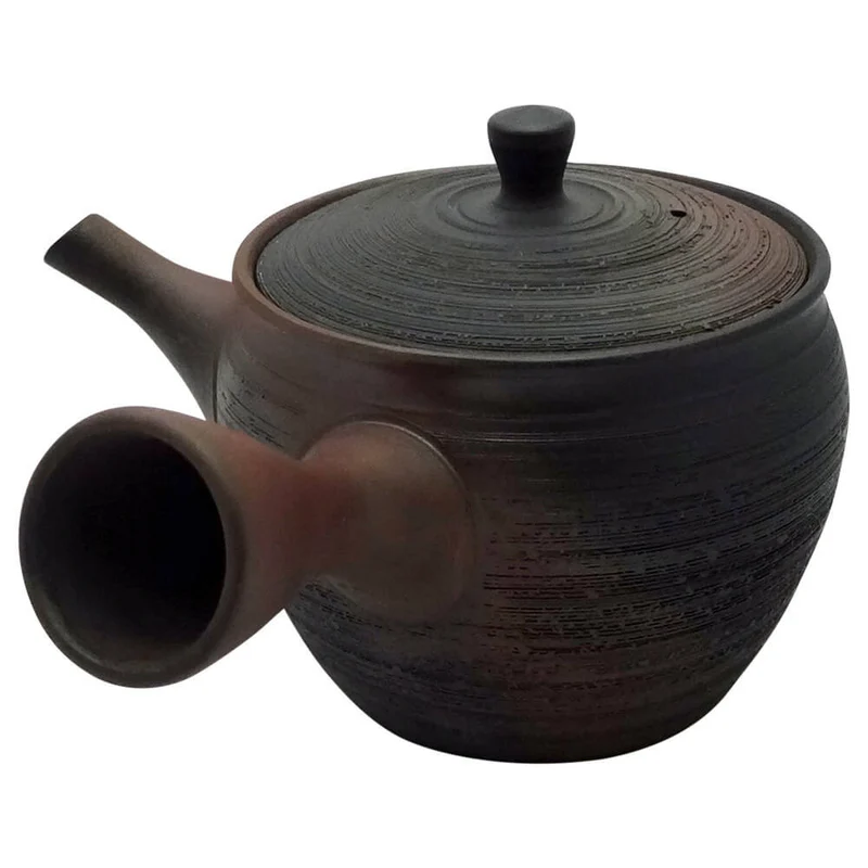 Tokoname Kyusu, strukturiert braun
