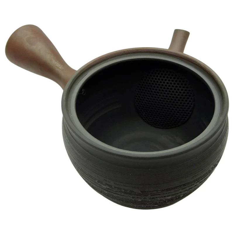 Tokoname Kyusu, strukturiert braun