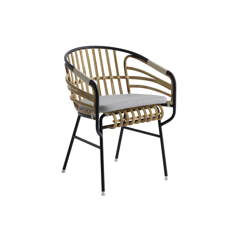 Rattan Armrest Chair RAPHIA RATTAN by Lucidi Pevere for Casamania