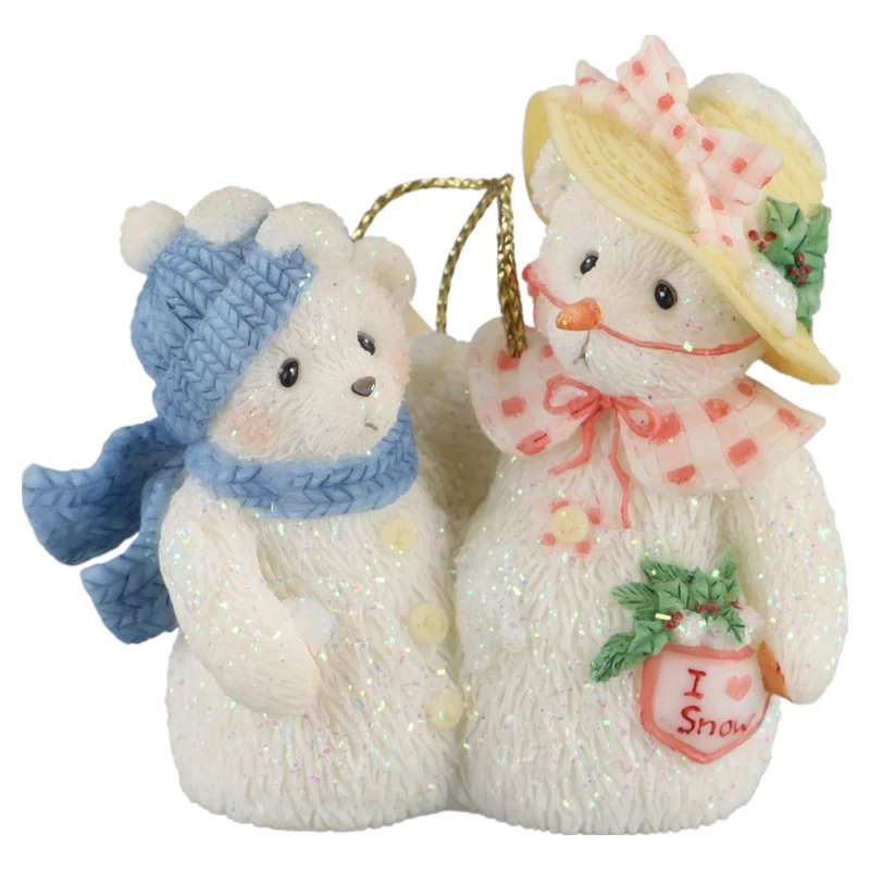 Teddy 801178 Snowbears With Hats Hanging Ornament