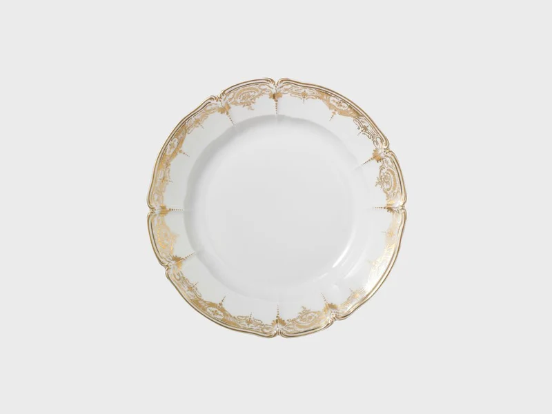 Teller | Rokoko | Brokat Gold | 22 cm