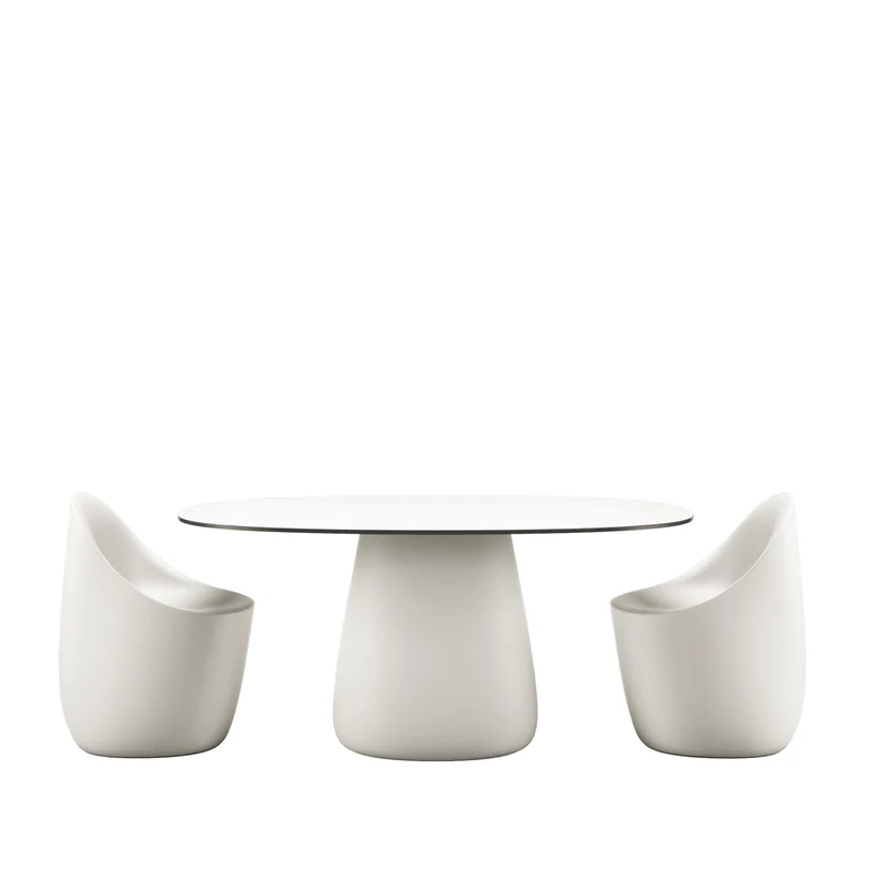 Oval Dining Table COBBLE by Elisa Giovannoni for Qeeboo