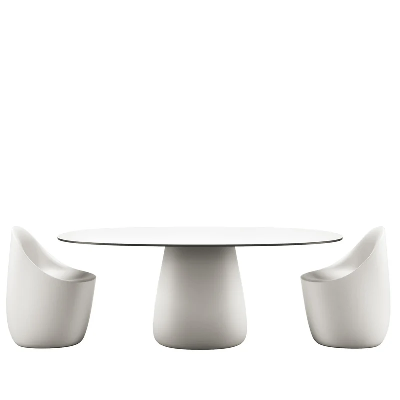 Oval Dining Table COBBLE by Elisa Giovannoni for Qeeboo