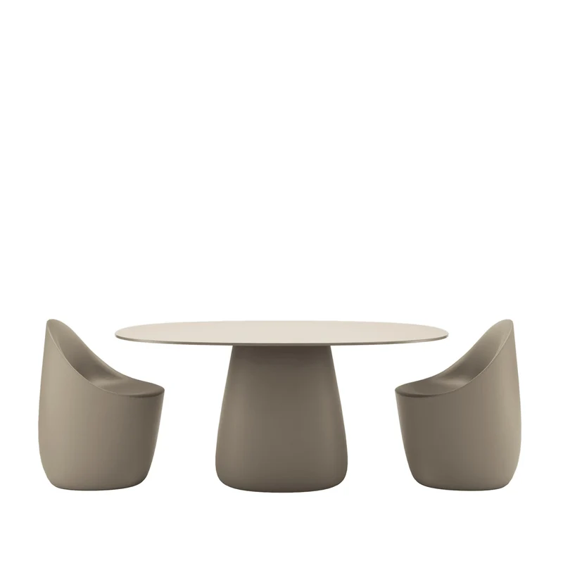Oval Dining Table COBBLE by Elisa Giovannoni for Qeeboo
