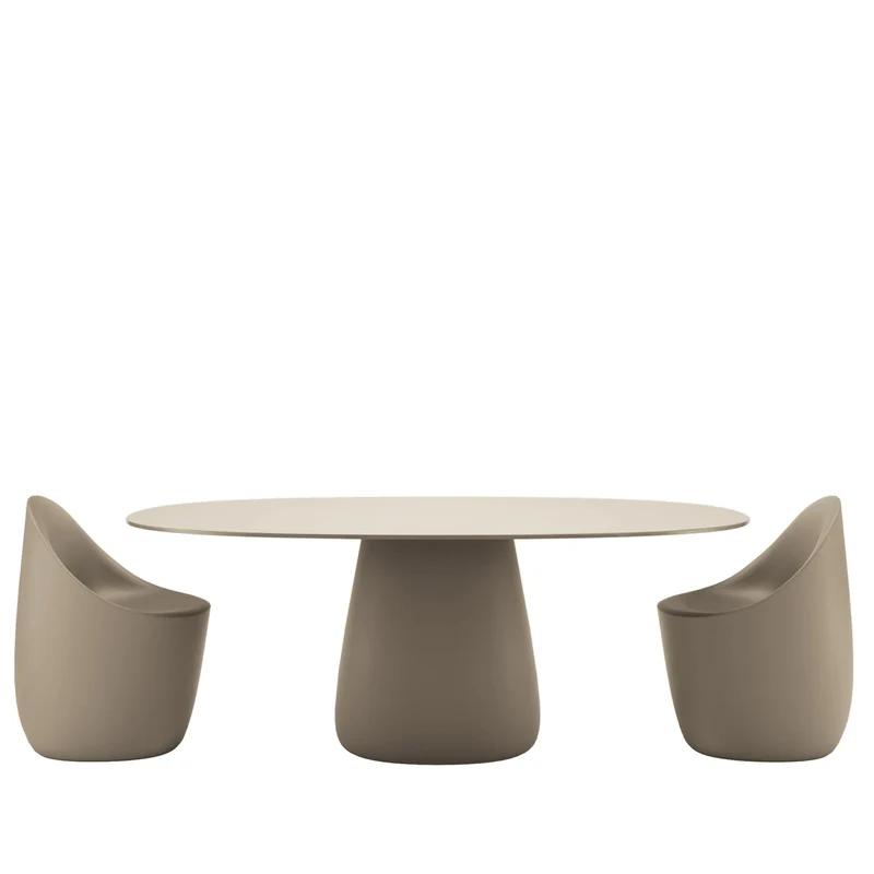 Oval Dining Table COBBLE by Elisa Giovannoni for Qeeboo
