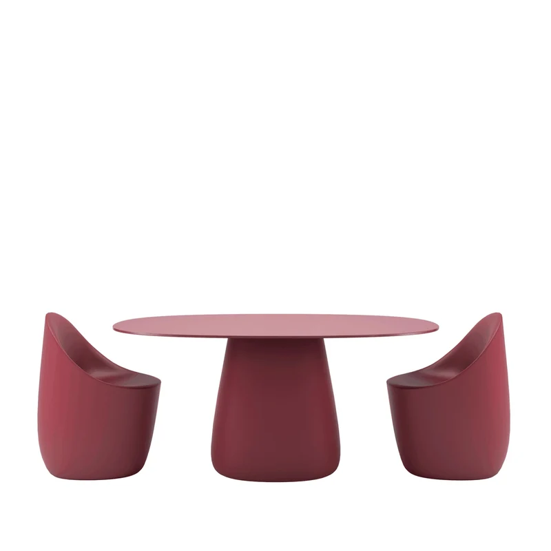 Oval Dining Table COBBLE by Elisa Giovannoni for Qeeboo