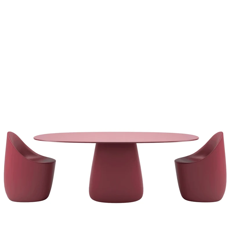 Oval Dining Table COBBLE by Elisa Giovannoni for Qeeboo
