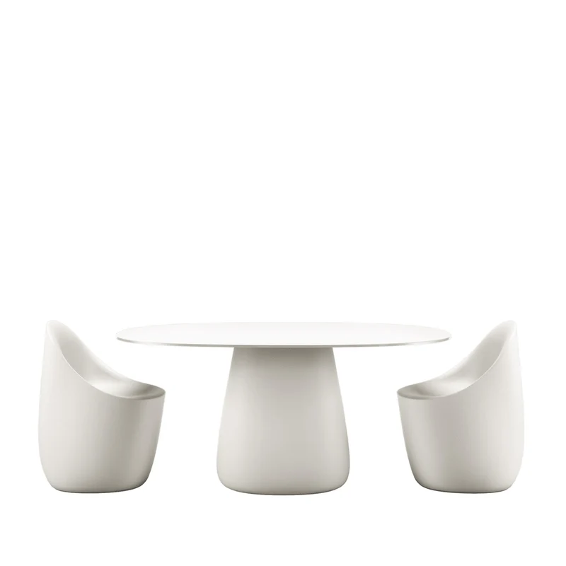 Oval Dining Table COBBLE by Elisa Giovannoni for Qeeboo