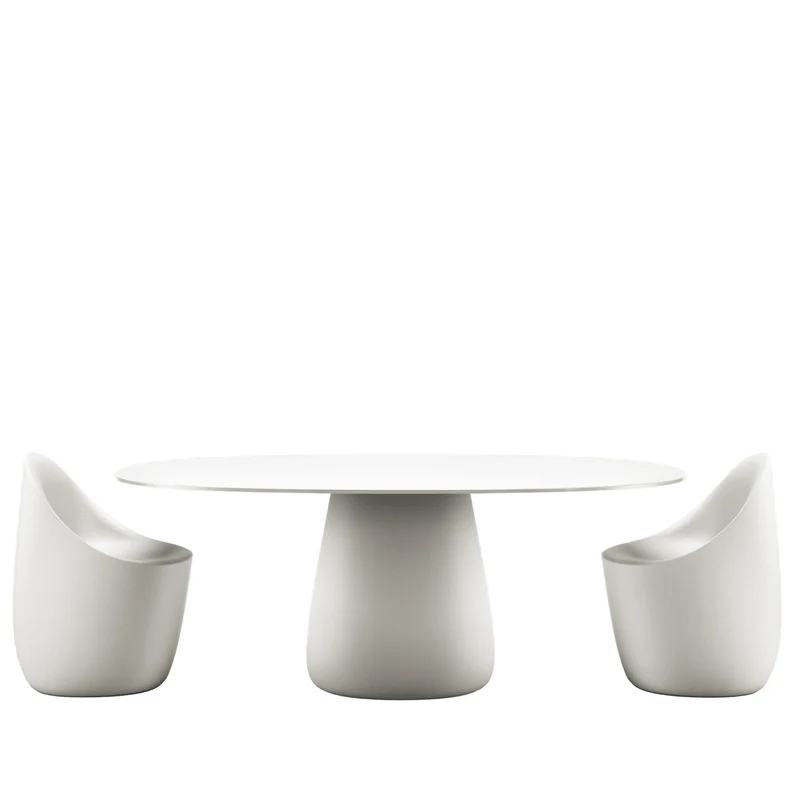 Oval Dining Table COBBLE by Elisa Giovannoni for Qeeboo