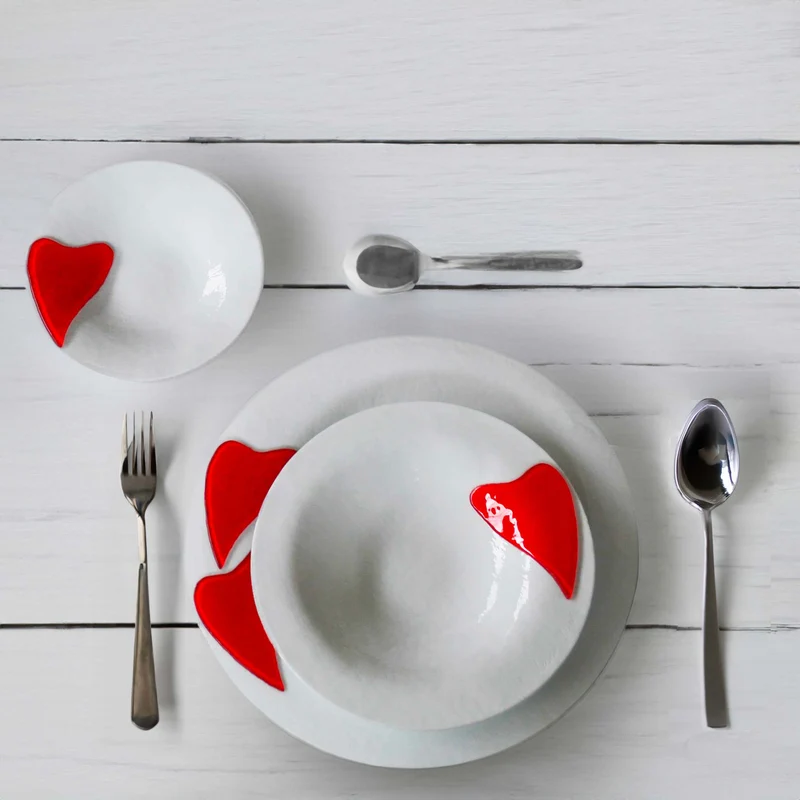 Murano Glass Dinnerware Set CUPIDO by D.i. Più Andretto Design