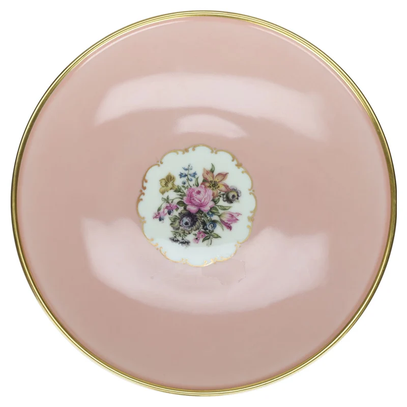 Gebäckschale auf Fuss - rosa