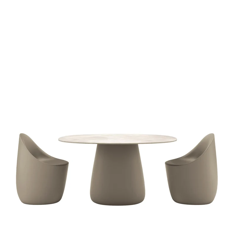 Stoneware Dining Table COBBLE by Elisa Giovannoni for Qeeboo
