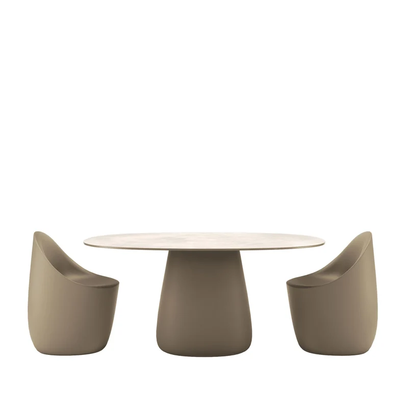 Stoneware Dining Table COBBLE by Elisa Giovannoni for Qeeboo