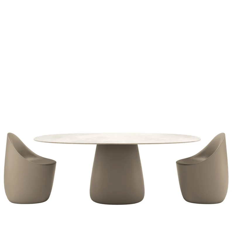 Stoneware Dining Table COBBLE by Elisa Giovannoni for Qeeboo