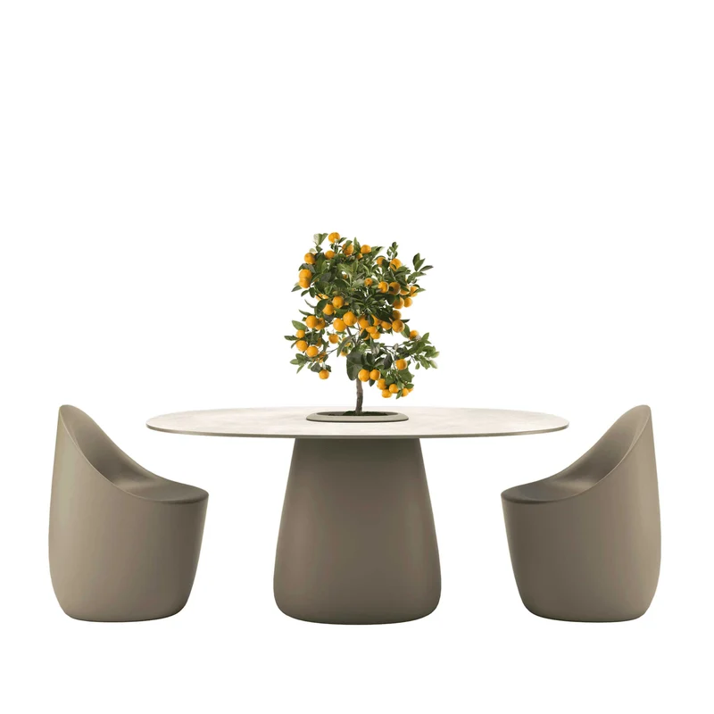 Stoneware Dining Table COBBLE BUCKET by Elisa Giovannoni for Qeeboo