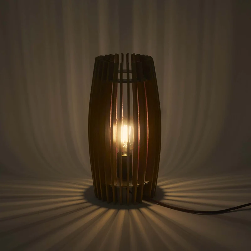 Wood Table Lamp FLUSSIO by Massimo Martino, Francesco De Luca e Andrea Riva for Winetage