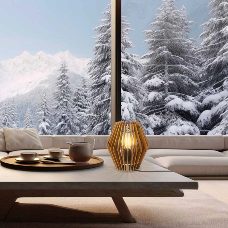 Wood Table Lamp ALES by Massimo Martino, Francesco De Luca, Andrea Riva for Winetage