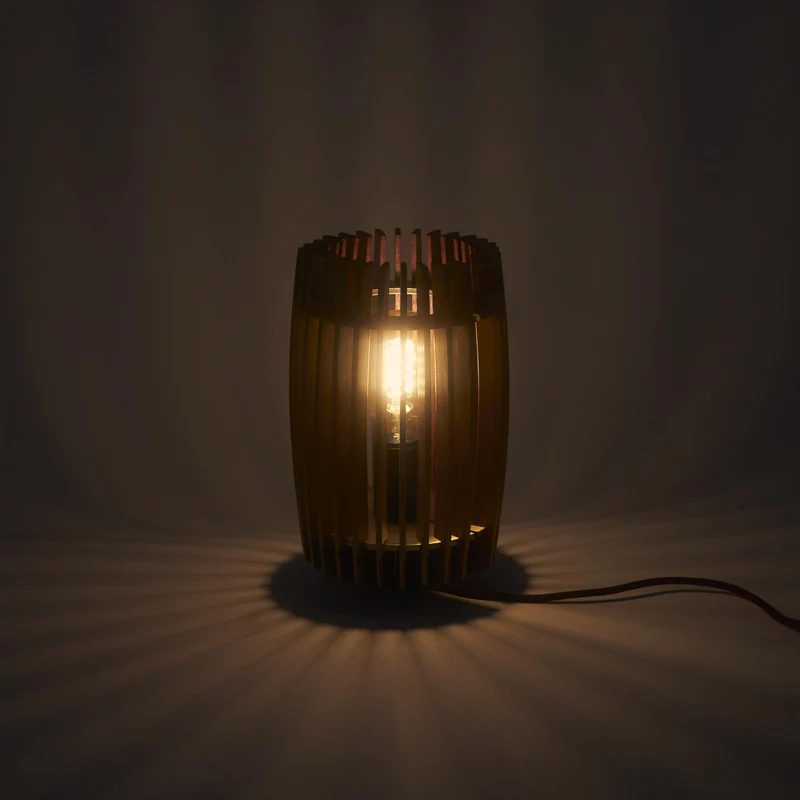 Wood Table Lamp BOSA by Massimo Martino, Francesco De Luca, Andrea Riva for Winetage