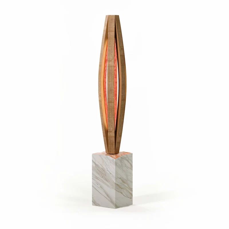 Wood Floor Lamp PIENZA by Massimo Martino, Francesco De Luca e Andrea Riva for Winetage
