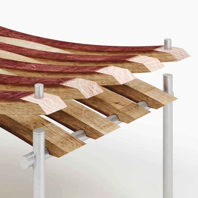 Wood and Glass Coffee Table VINCI by Winetage