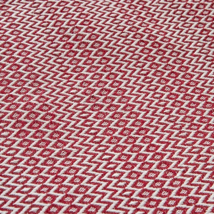 Karaca Home Levi Pikee für Doppelbett Dunkelrot