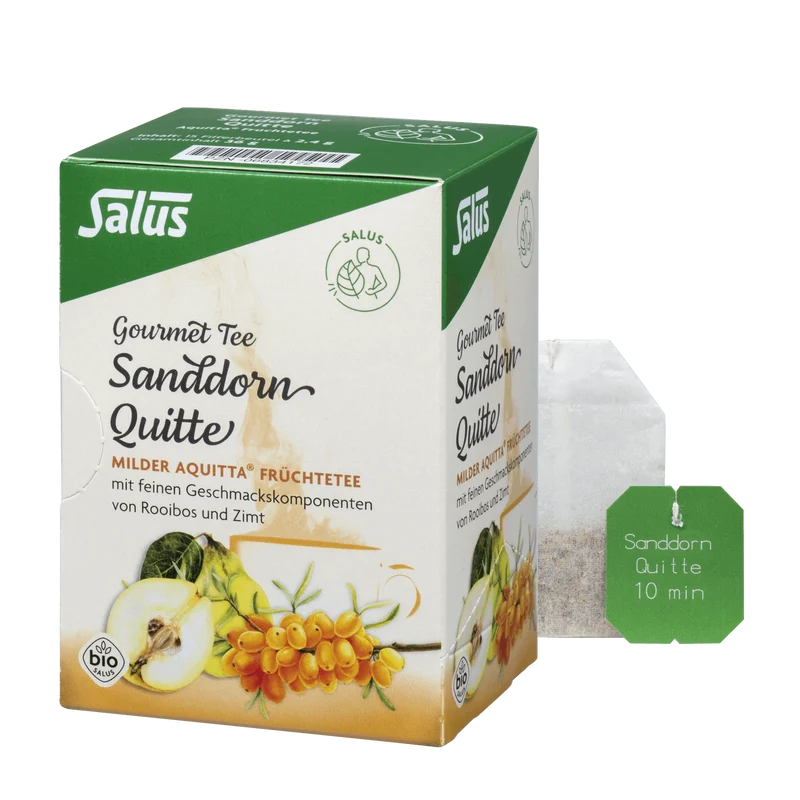 Salus Gourmet Sanddorn Quitte, Aquitta Früchtetee Bio 15 Filterbeutel