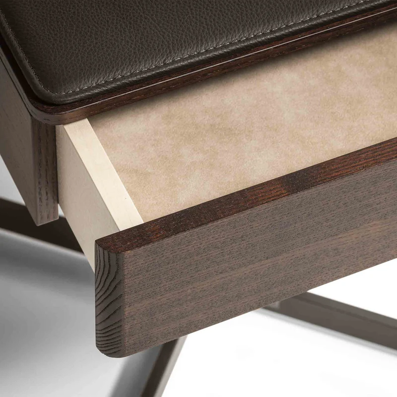 Leather Side Table BOB by Jean-Marie Massaud for Poltrona Frau