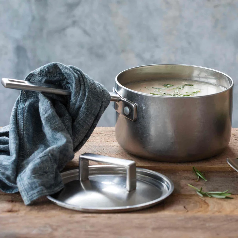Stainless Steel Pan CASSEROLE ATTIVA PEWTER by Mepra