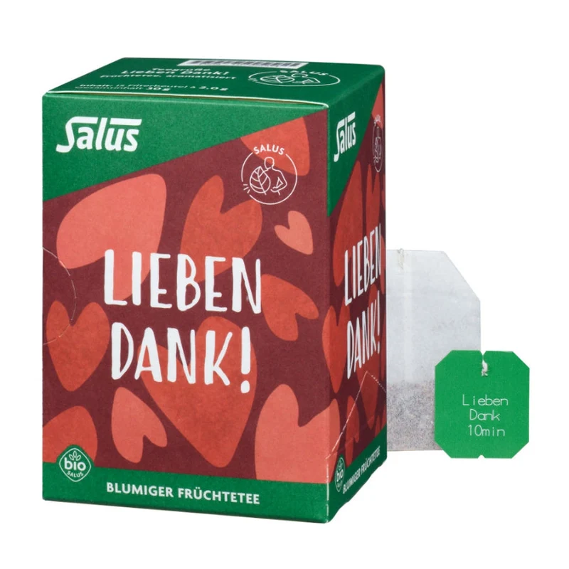 Salus Teegrüße Lieben Dank! Früchtetee 15FB/30g