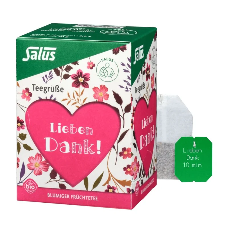 Salus Teegrüße Lieben Dank! Früchtetee 15FB/30g