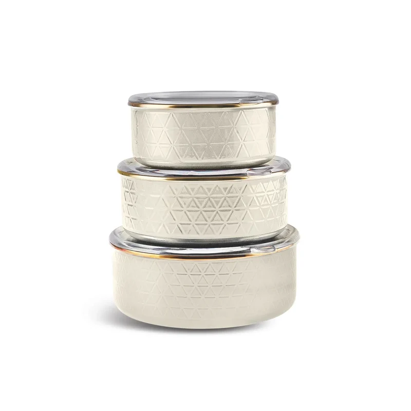 Karaca Kristall emailliert Granit Induktion Basis Dowry Kochtopf Set Creme, 16 teilig