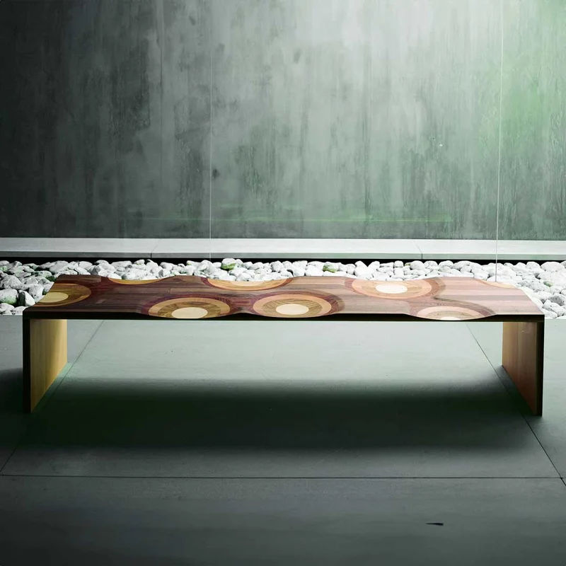 Wood Bench RIPPLES by Toyo Ito for Horm