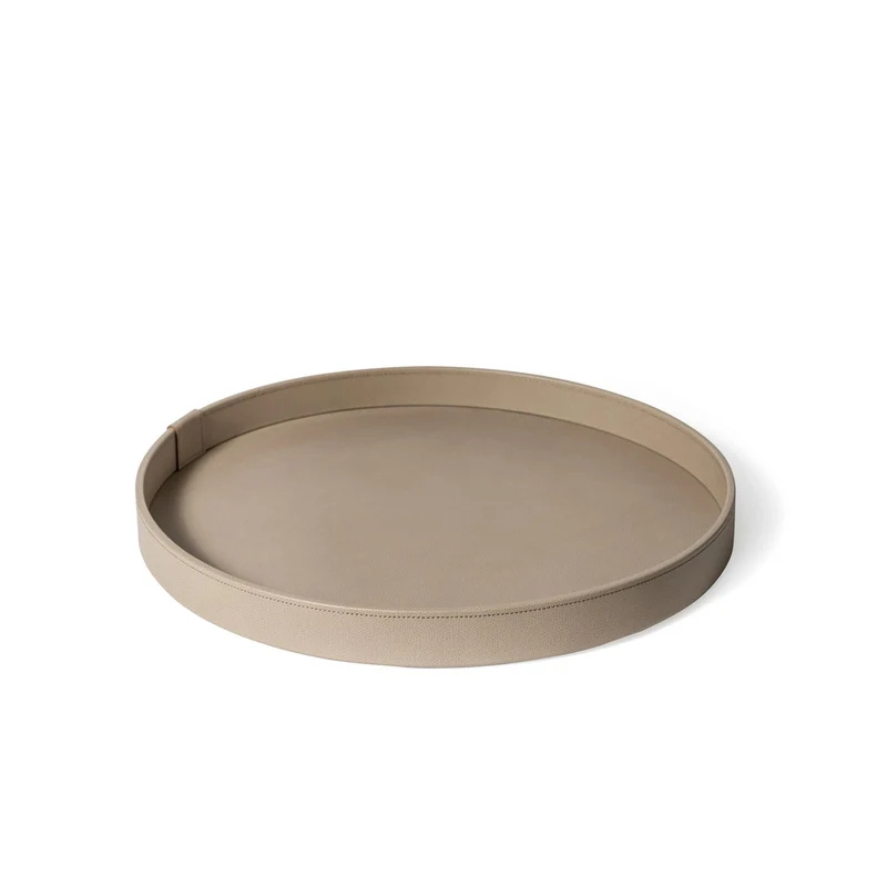 Round Leather Tray GEA by Pinetti