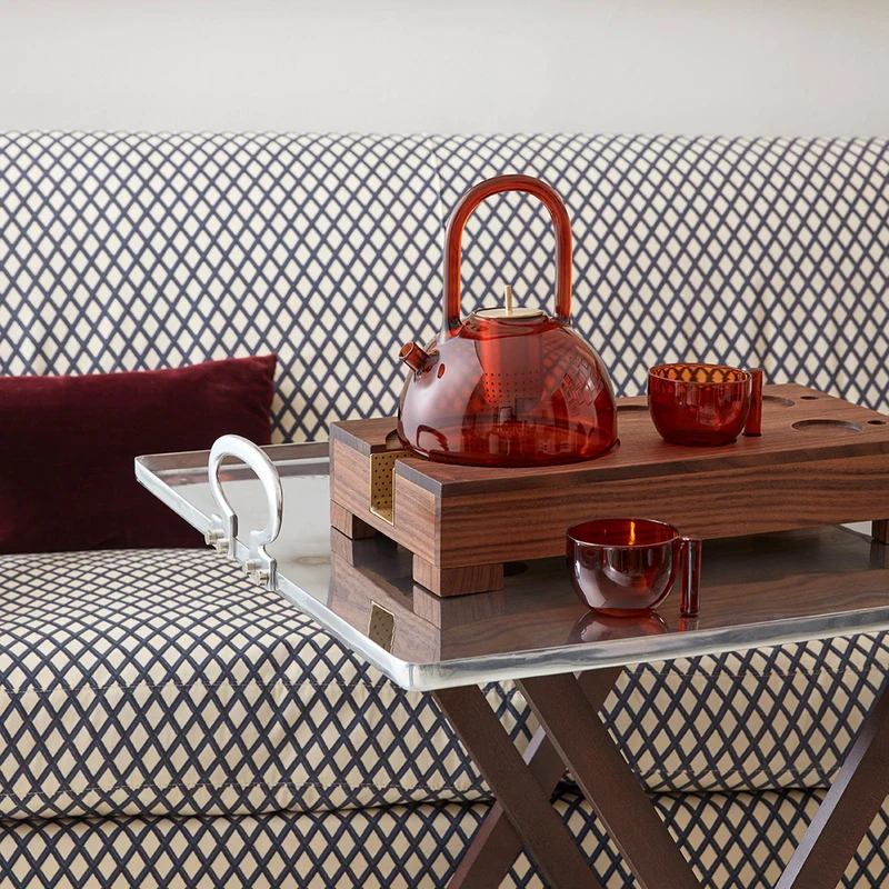 Blown Glass Ceremony Tea Set THE FLAME Orange by Neri & Hu for Paola C