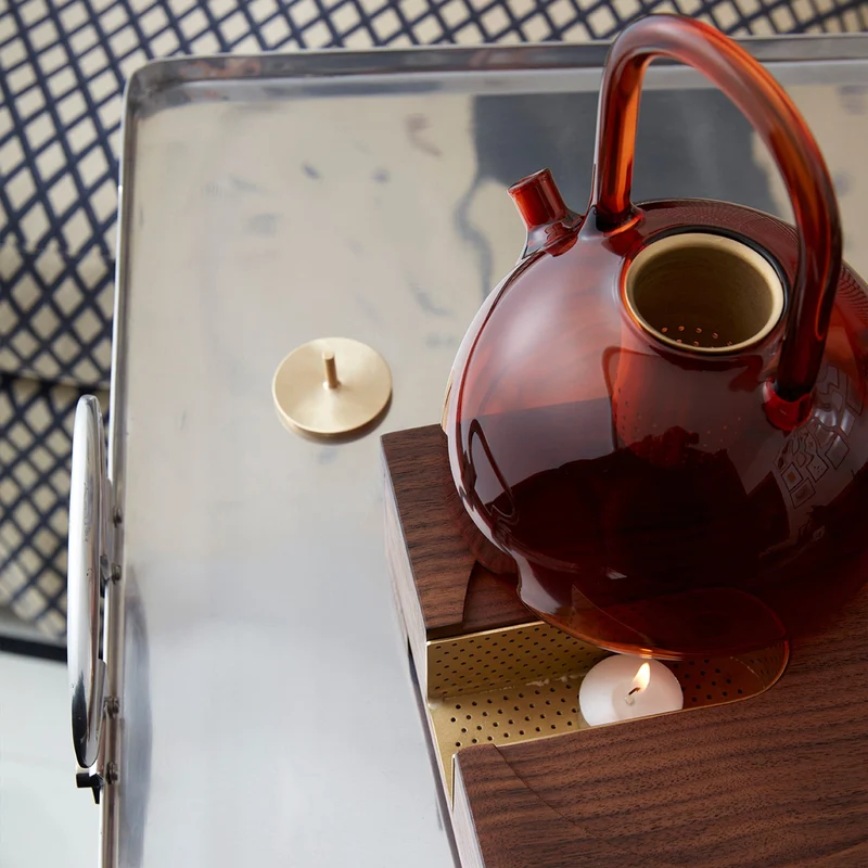 Blown Glass Ceremony Tea Set THE FLAME Orange by Neri & Hu for Paola C