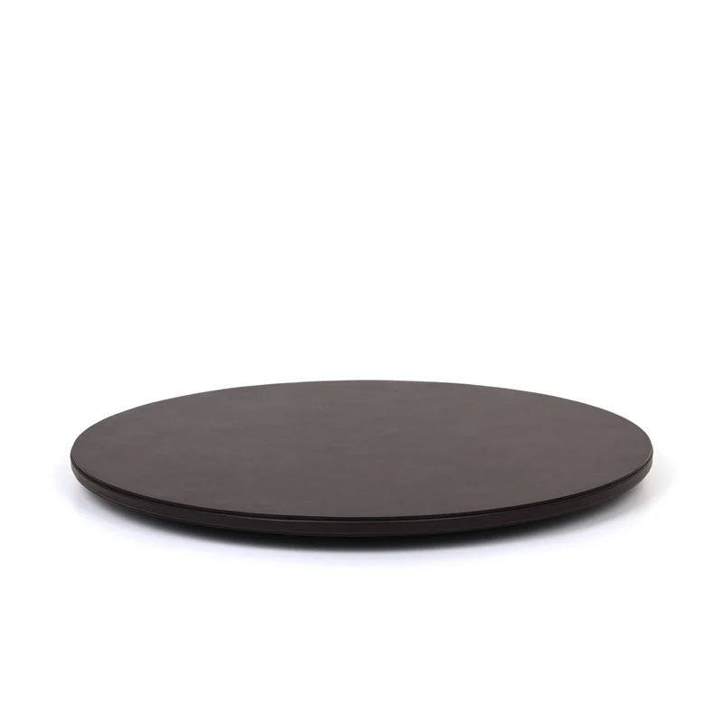 Round Leather Tray LAZY SUSAN by Pinetti